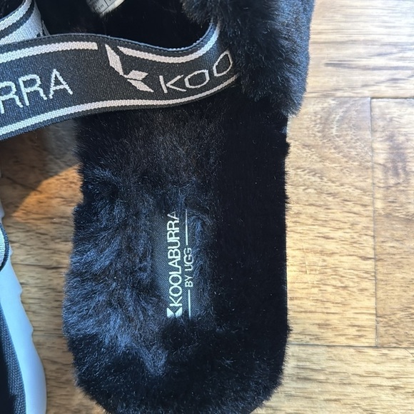 UGG Koolaburra Fluffy Slingback Sandal 8 black gray - Picture 7 of 10